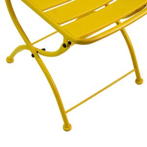 Sedia Rovigo Vacchetti in metallo pieghevole giallo cm44x53h45/86