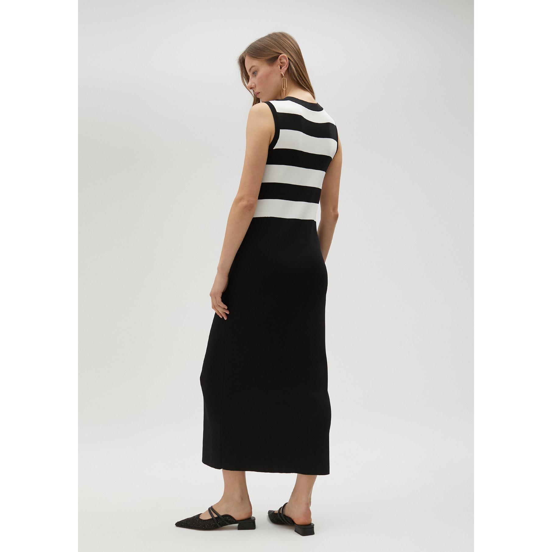 Vestito in maglia bicolore