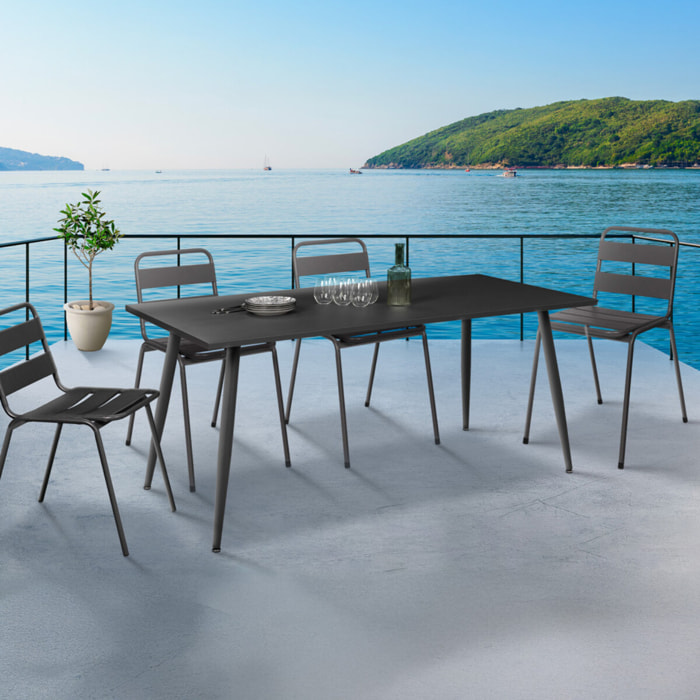 Table de jardin acier