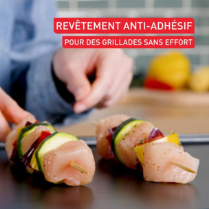 Plancha électrique TEFAL CB630D10 inox à poser, 44x23 cm