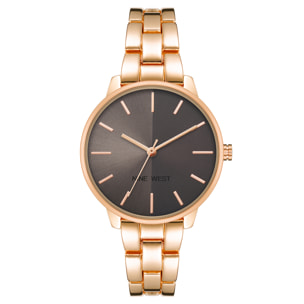 Reloj Nine West NW-2682GYRG Mujer Analogico Cuarzo con Correa de Metal