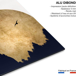 Tableau crepuscule doré Tableau alu Dibond