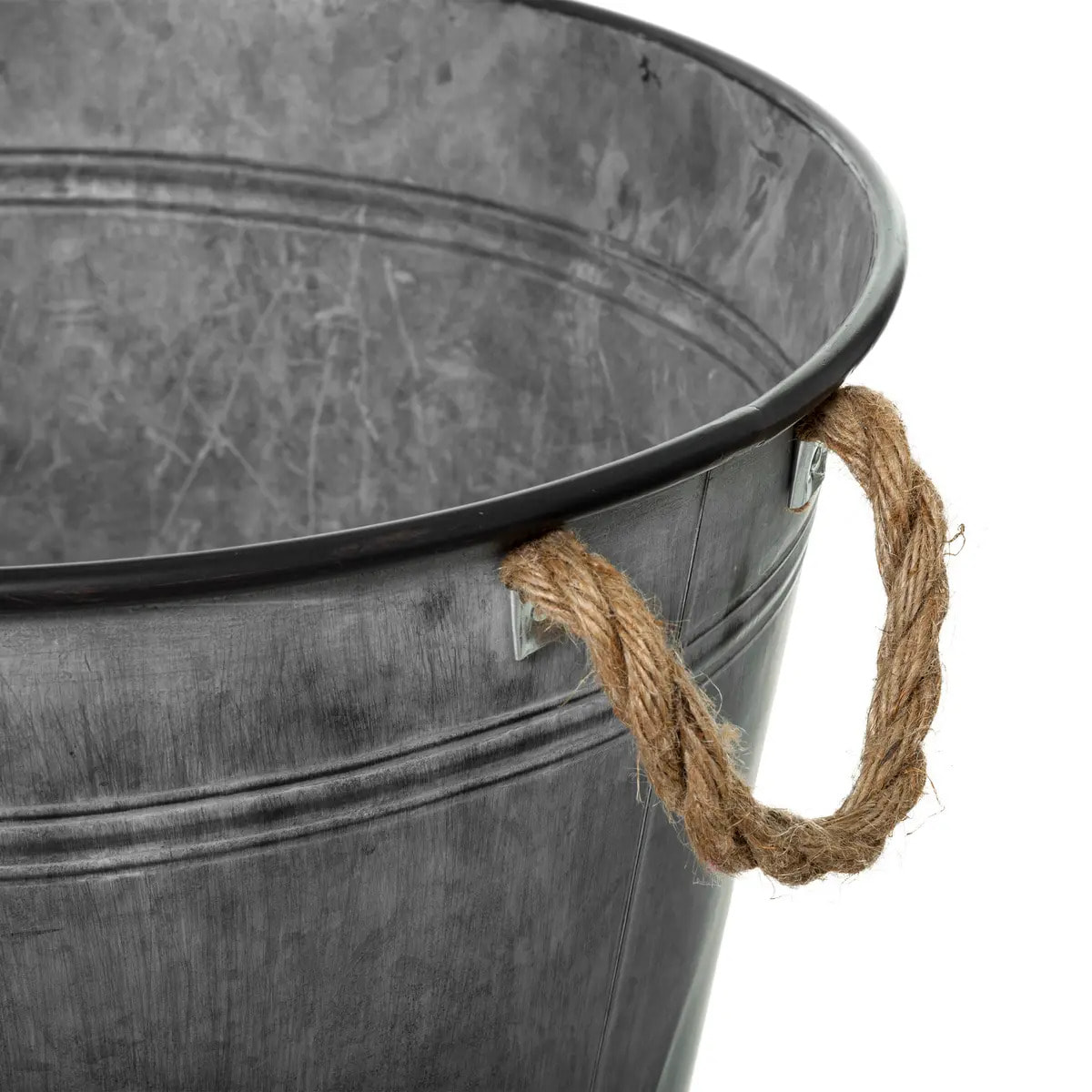 Pot métal gris 37,5cm