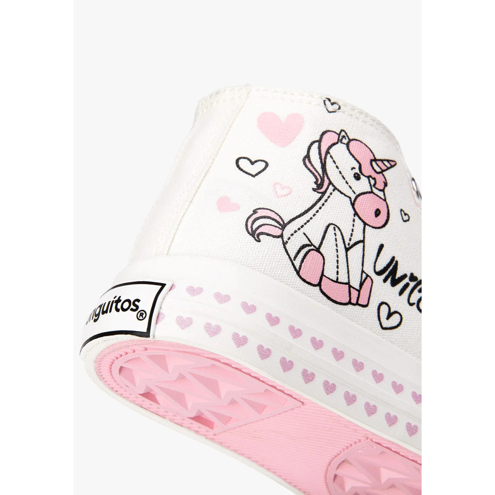 Zapatillas Altas De Niña Estampado Unicornio