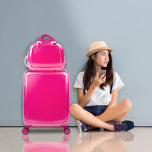 Juego De Maletas Pc Itaca Stickers Fucsia