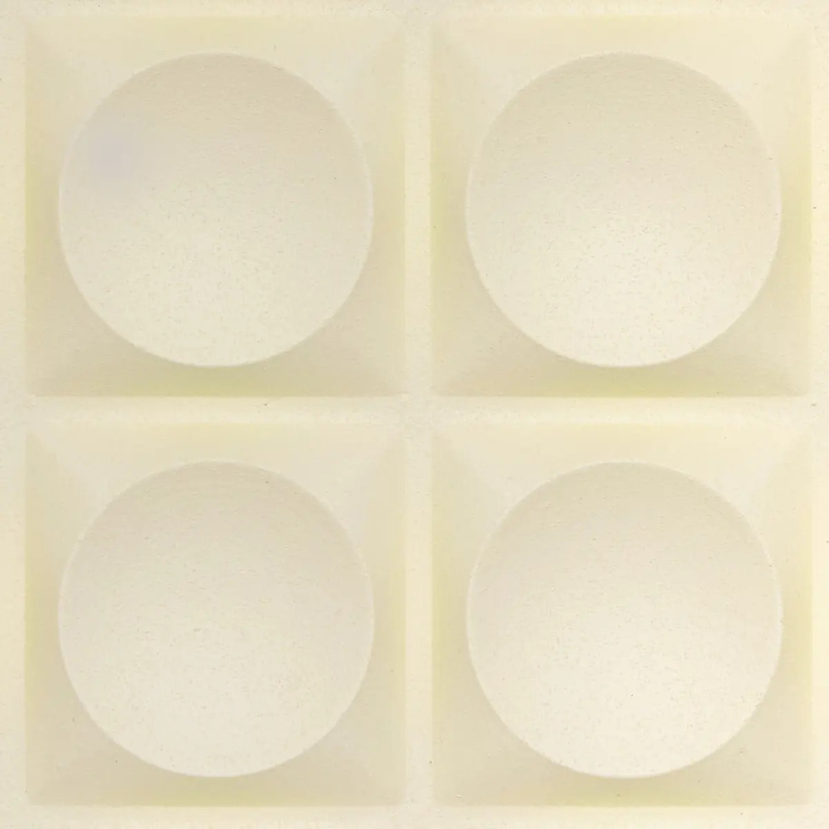 2 stickers muraux Oren rond 50x50cm blanc