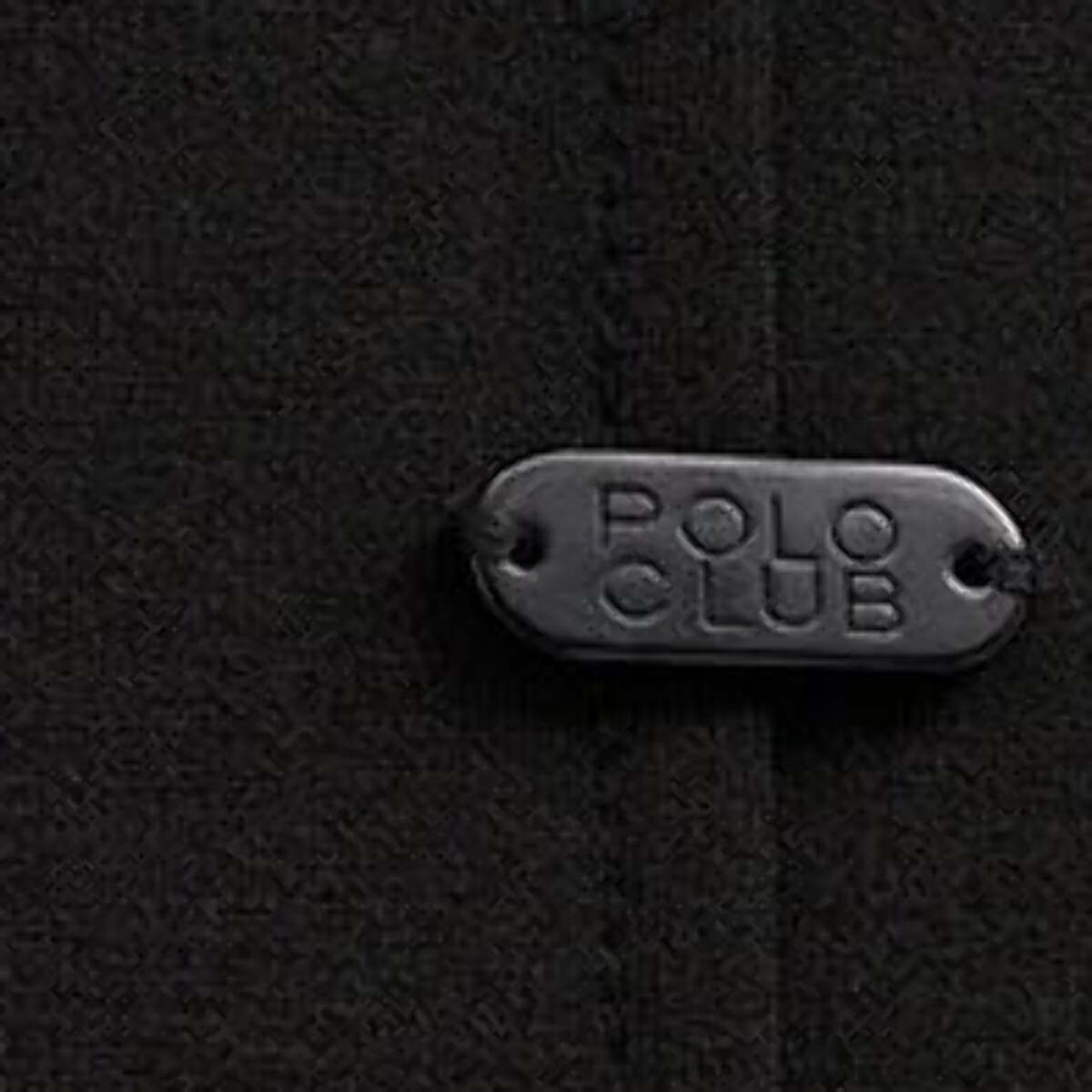 Vestito blu marino smanicato con scollo a V e logo Polo Club