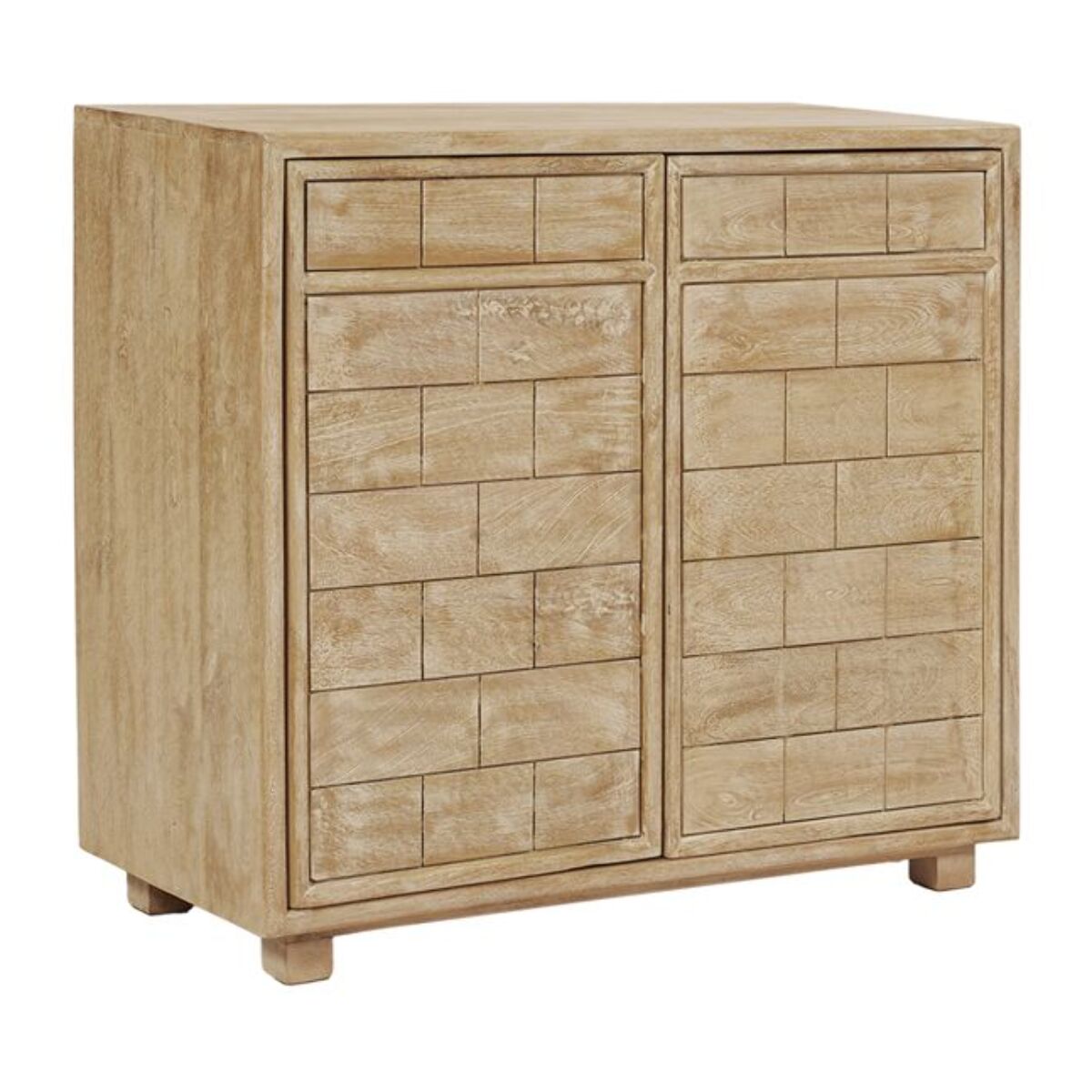 Buffet Zanda -bois massif de mangue-couleur arabica 90 x 80 x 40 cm