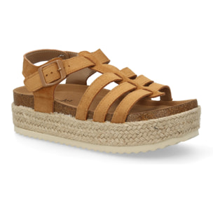 Sandalias con Plataforma de Yute para Mujer, Comodas y Elegantes, Diseño Moderno