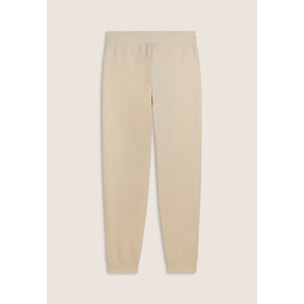 Pantaloni con fondo a costina e bande logate