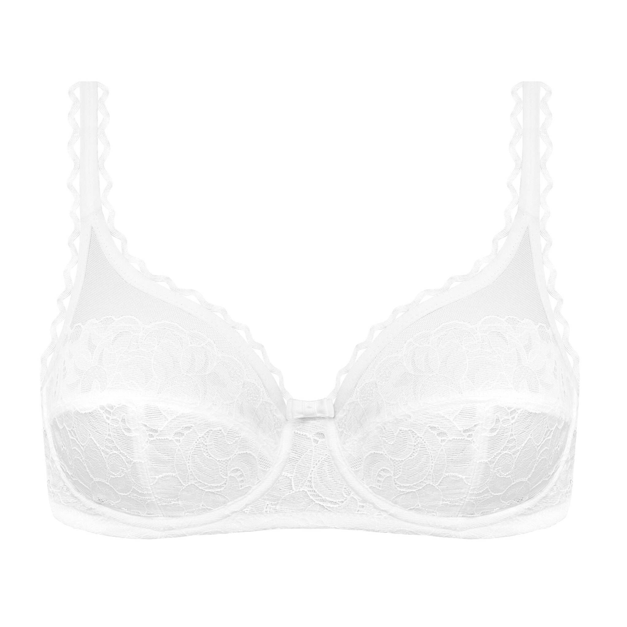 Sujetador con aros, de sujeción clásica con nuevo encaje floral, mate y femenino