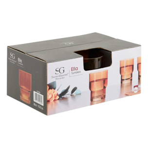 Lot de 6 gobelets Ella jaune D8xH10cm