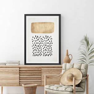 Affiche graphique N°5 Opus Affiche + cadre en bois - Noir