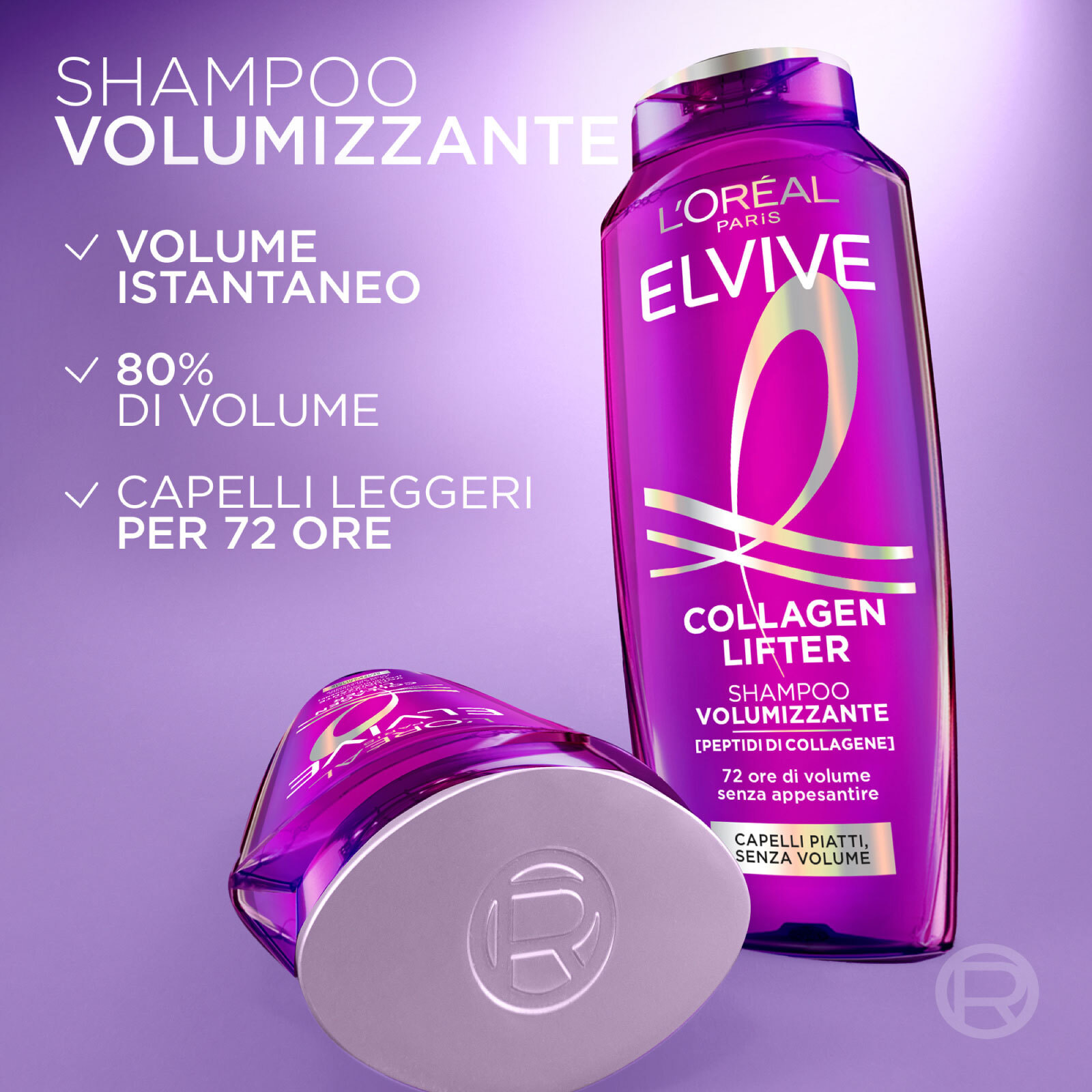 Shampoo Volumizzante Elvive Collagen Lifter per Capelli Piatti con Peptidi di Collagene 300ml