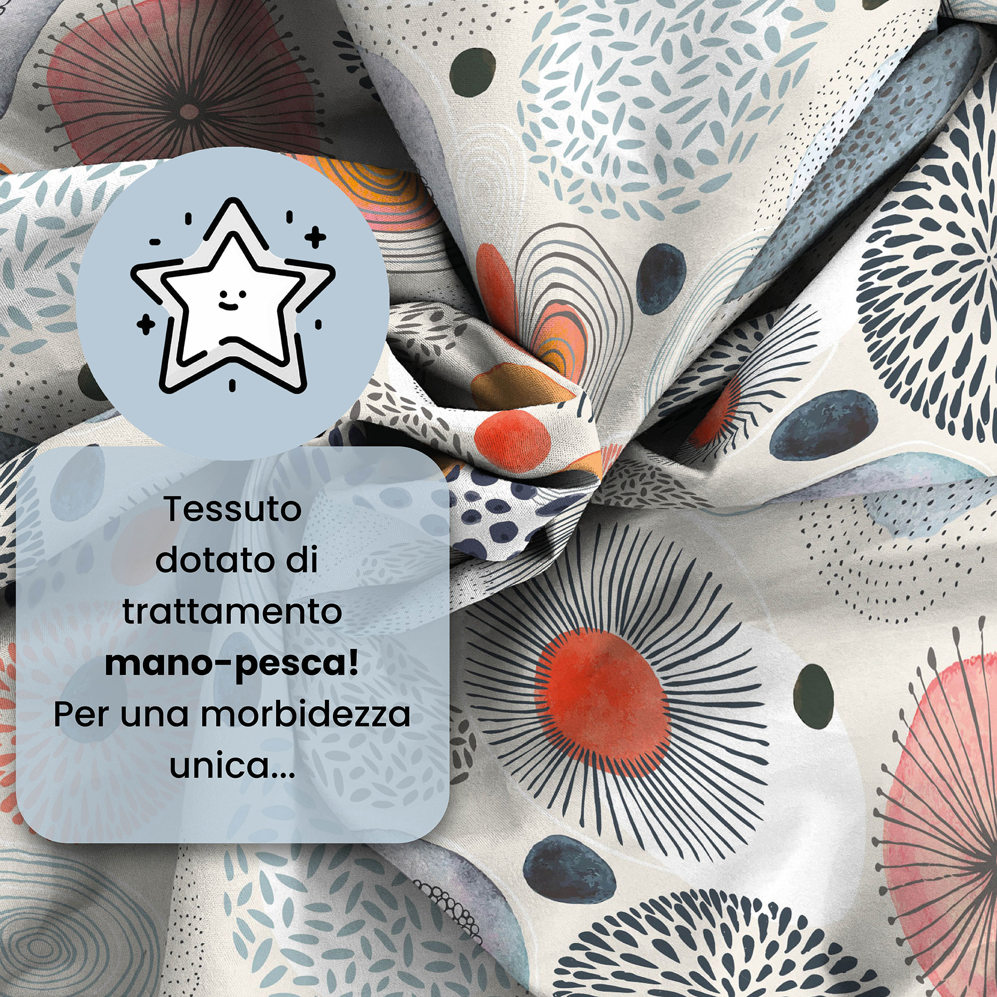 COMPLETO LETTO FANTASY, 100% Microfibra - ACQUERELLO