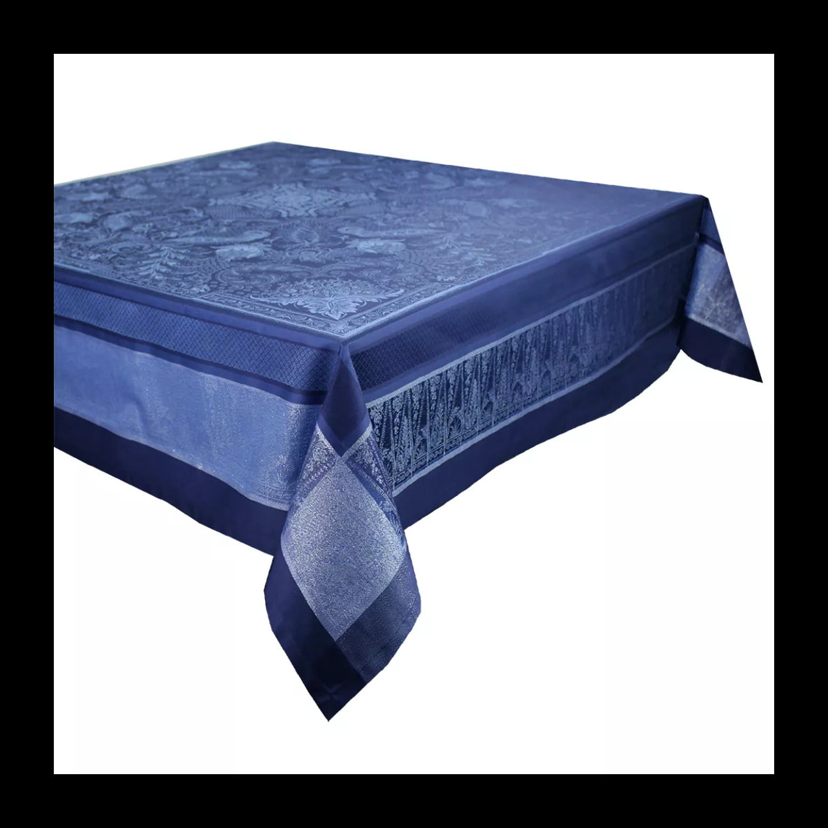 Nappe anti tache coton mélangé motif jacquard Persina crepuscule