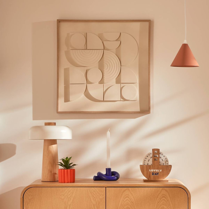 Toile 3D Catalina blanc 60x60cm