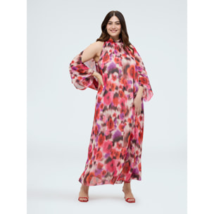 Fiorella Rubino - Cubre hombros de georgette con estampado - Fuchsia