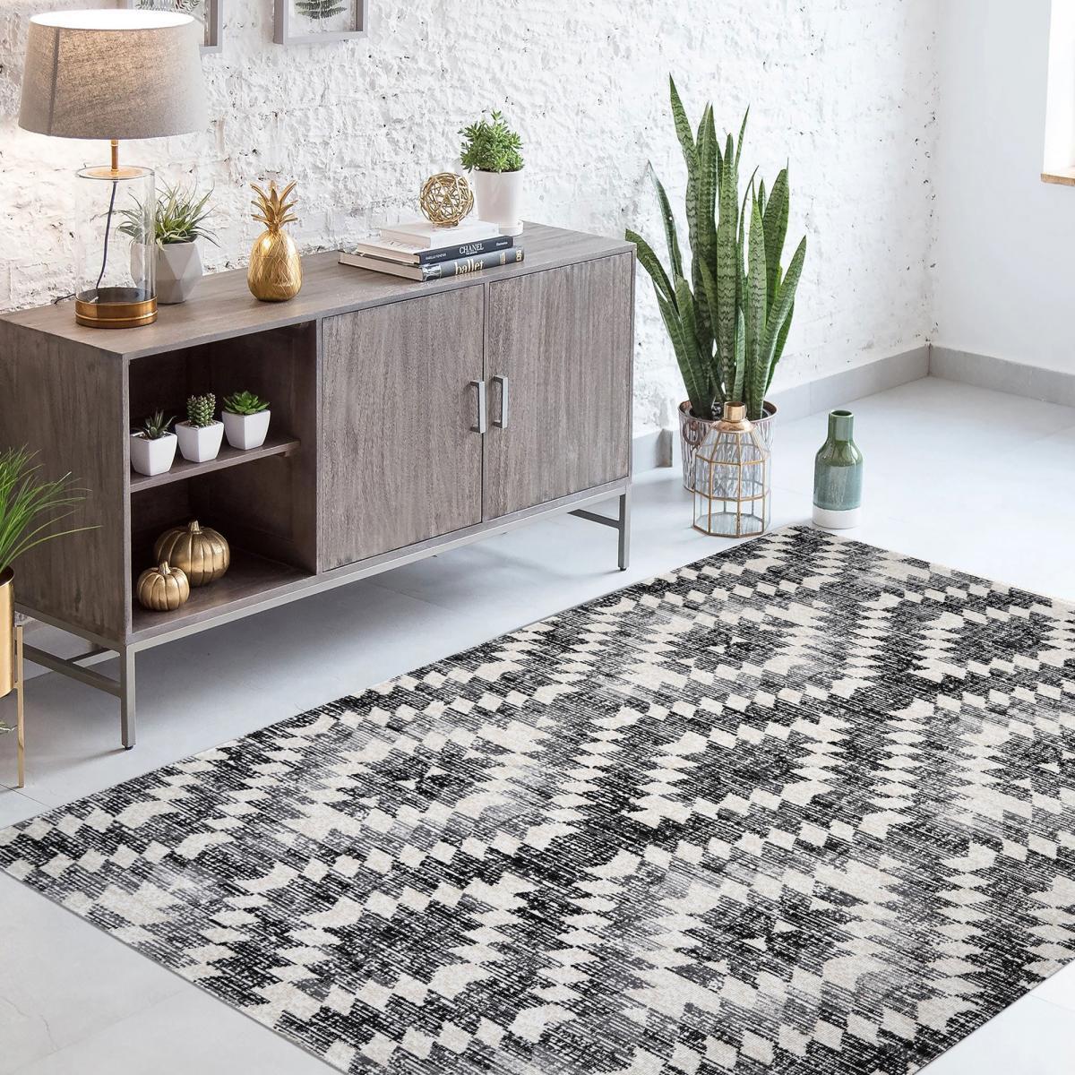 Tapis extérieur tissé kilim rectangle TOMOBI
