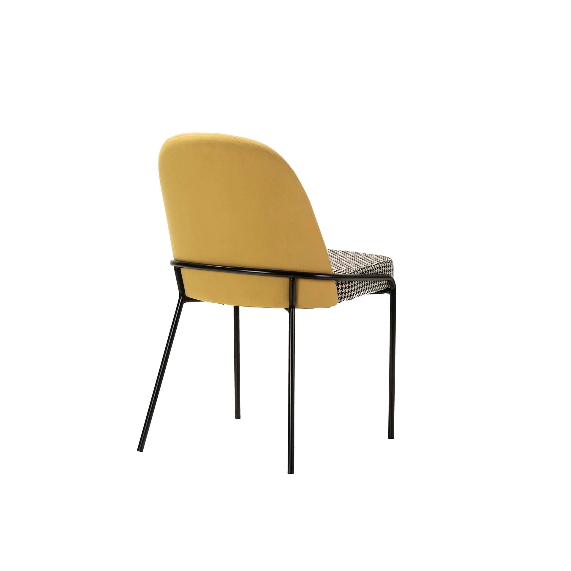 Silla Lino Poliester Amarillo 50x58x83 Cm