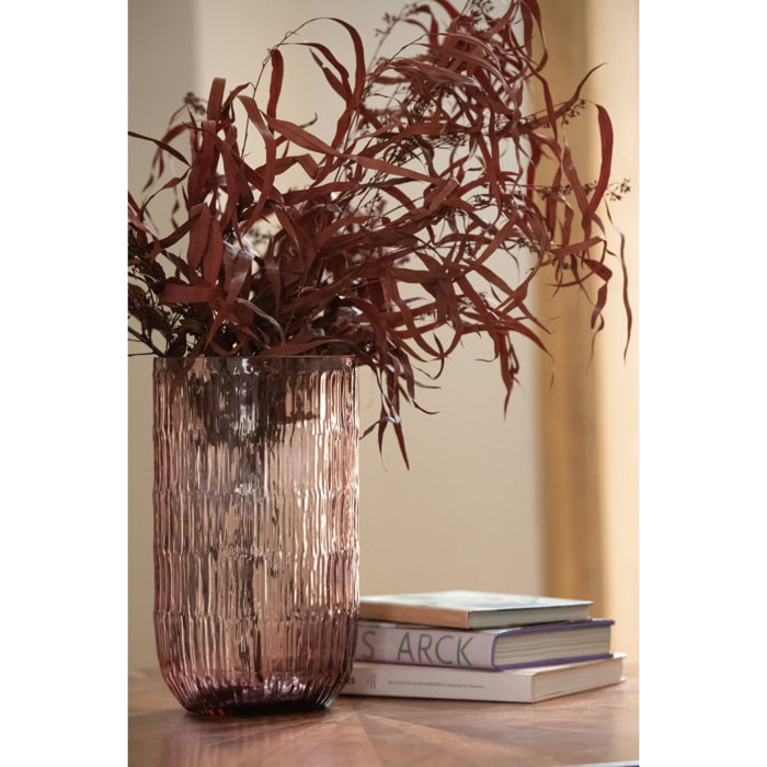 J-Line vase - verre - bordeaux