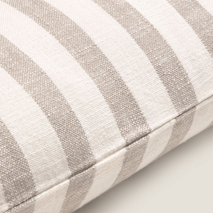 Funda de cojín algodón rayas Sonray color gris Algodón