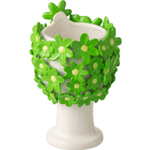 J-Line Cache-pot Dame Fruit - céramique - blanc/vert