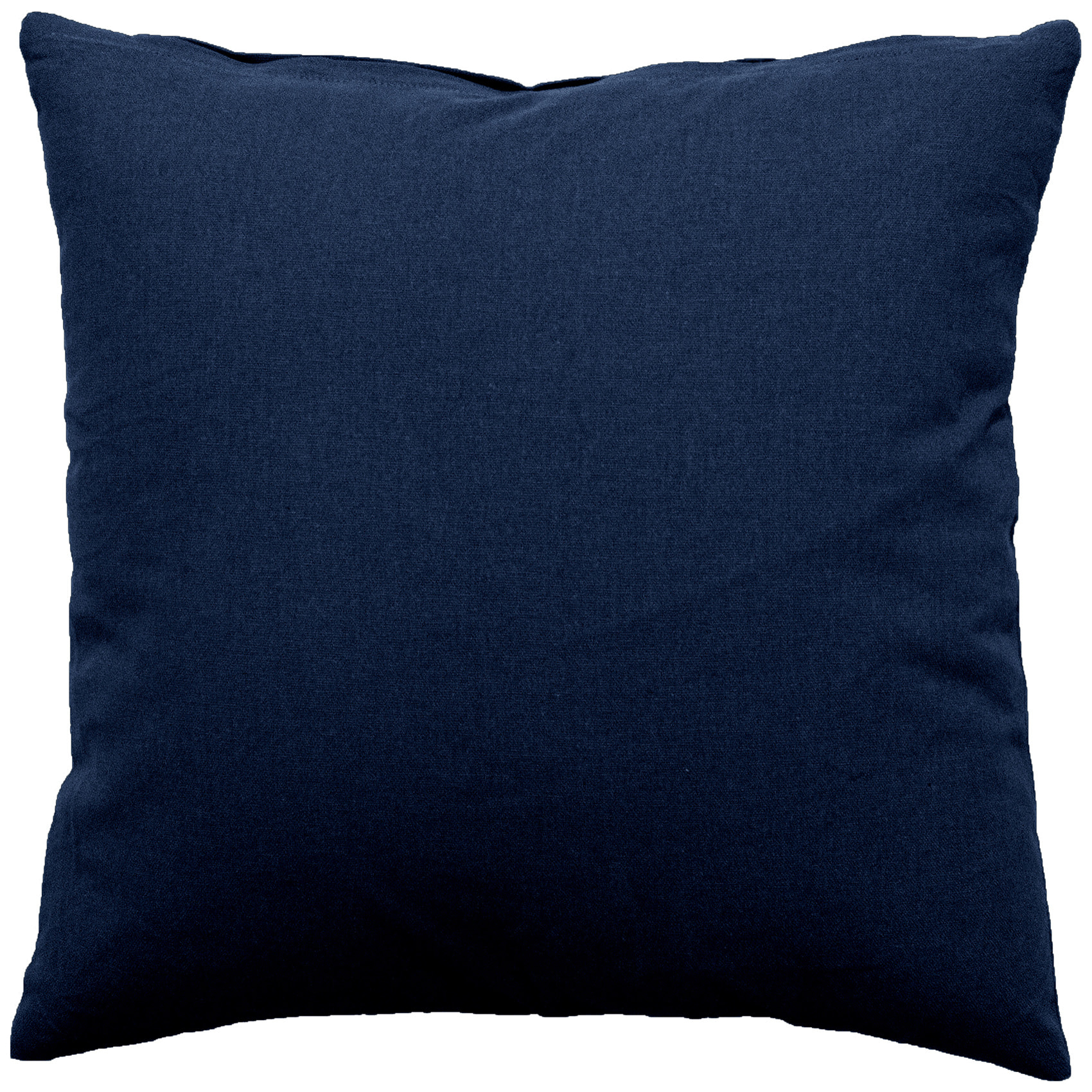 Coussin déhoussable uni en coton - Bleu Marine