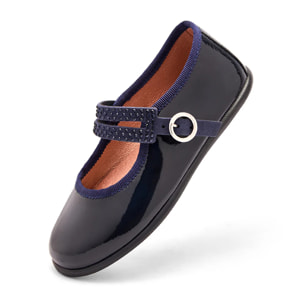 Scarpe Mary Jane in vernice per bambine con chiusura a fibbia