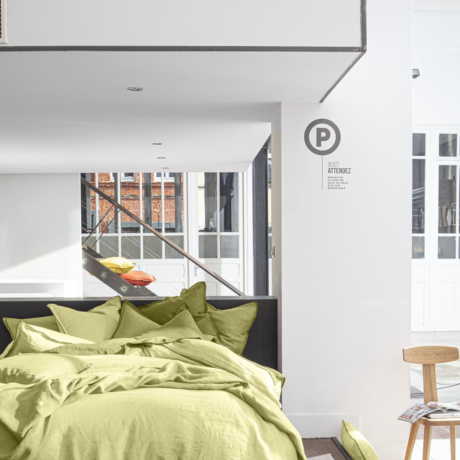 Lot De 2 Taies D'oreiller 100% lin LavÉ 160g Beurre