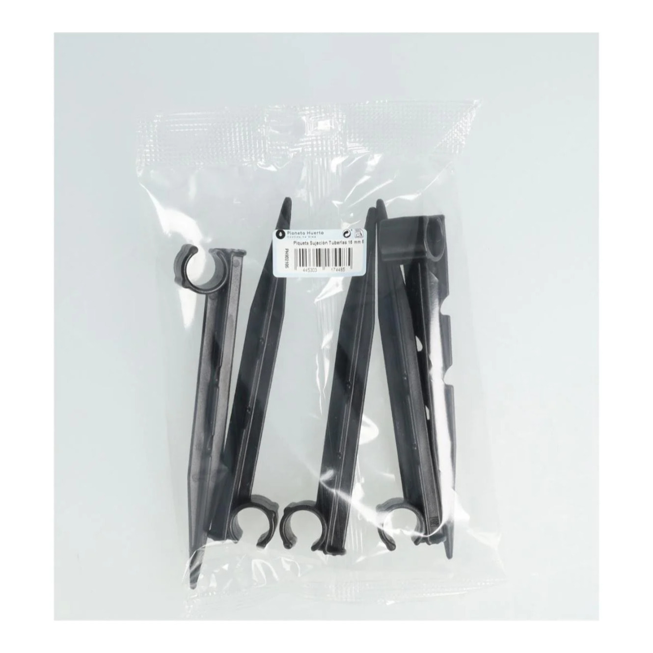 Piqueta sujeción Tuberías 16 mm Planeta Huerto 5 unidades