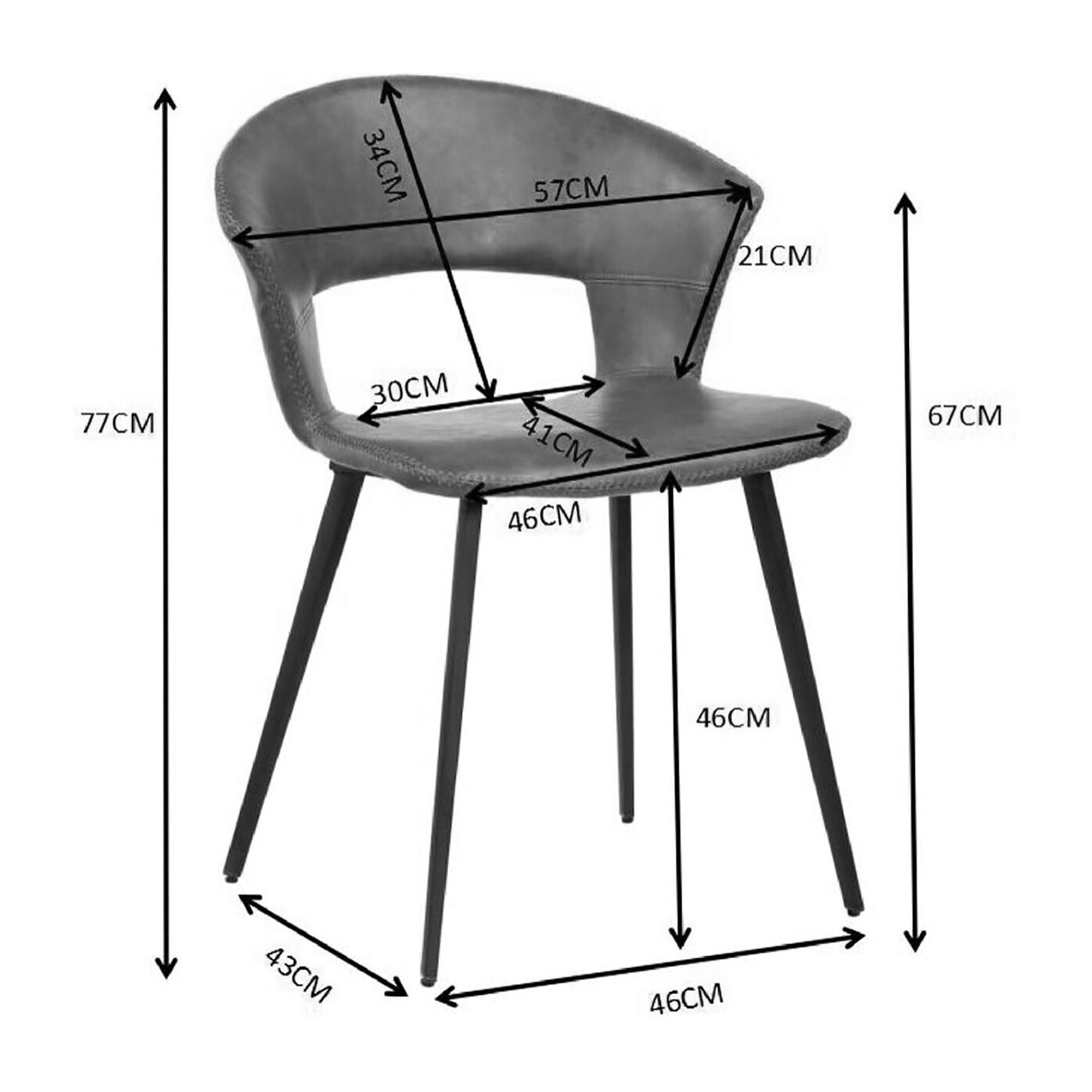 Chaise Reunion noire Kare Design
