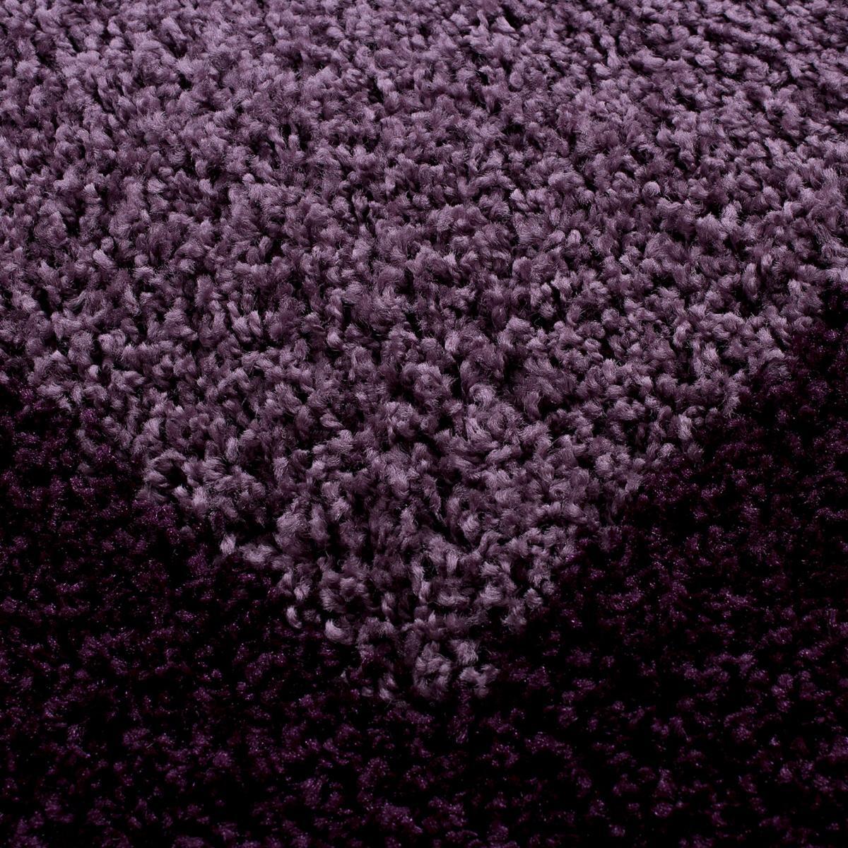 Tapis poils longs shaggy tissé motif simple NIVA