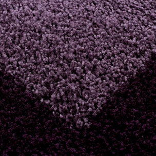 Tapis poils longs shaggy tissé motif simple NIVA