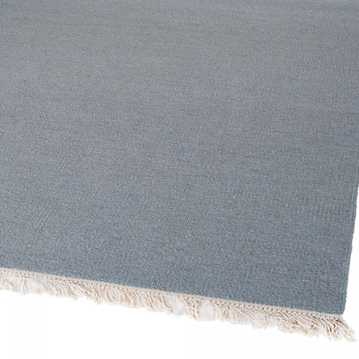 tapis salon 140x200 fait main en laine gris souris rectangle motif uni RAINBOW