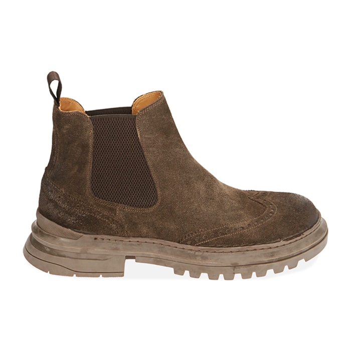 Chelsea boots testa di moro in camoscio