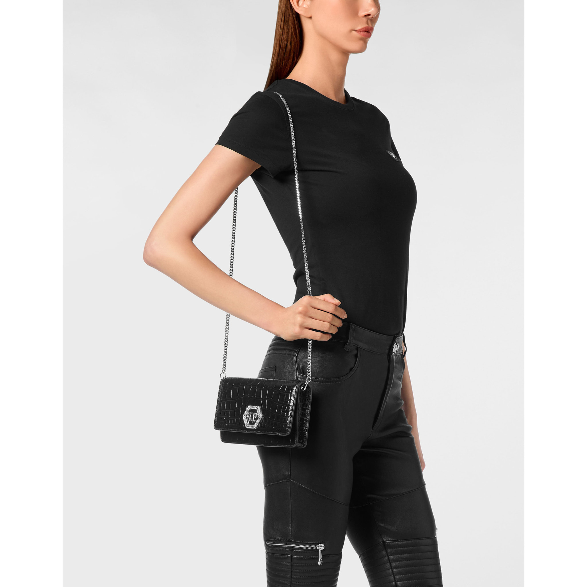 PHILIPP PLEIN Flap Bag HEXAGON