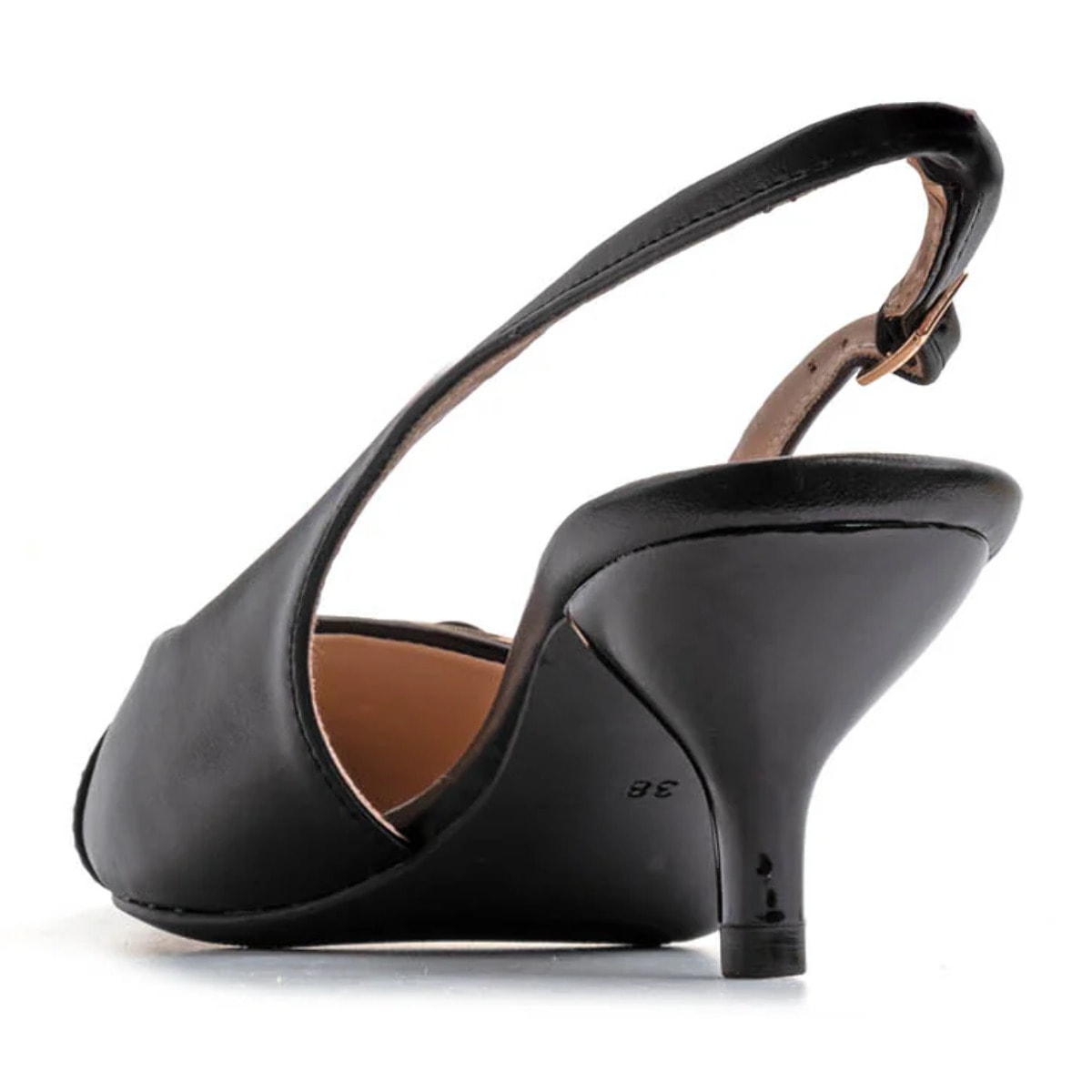 Slingback con doppio cinturino - NERO