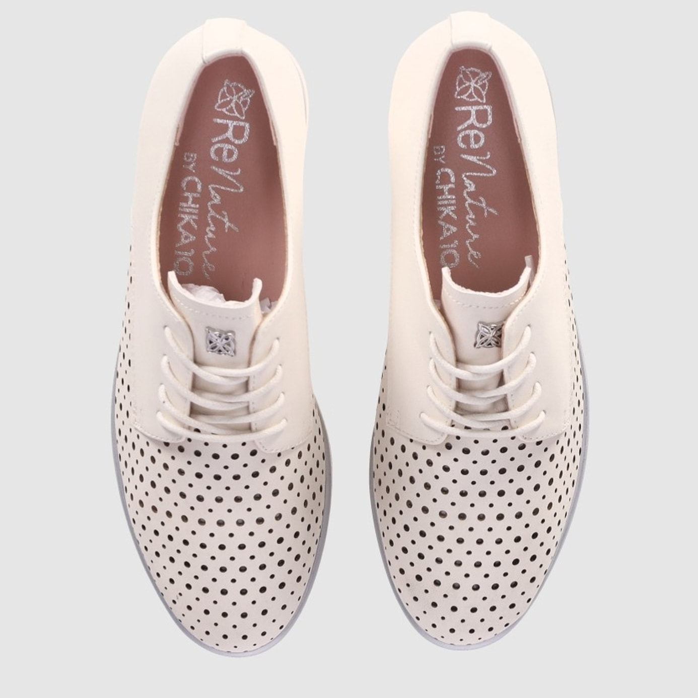 Zapatos de Piel - Blanco - Tacón: 3 cm