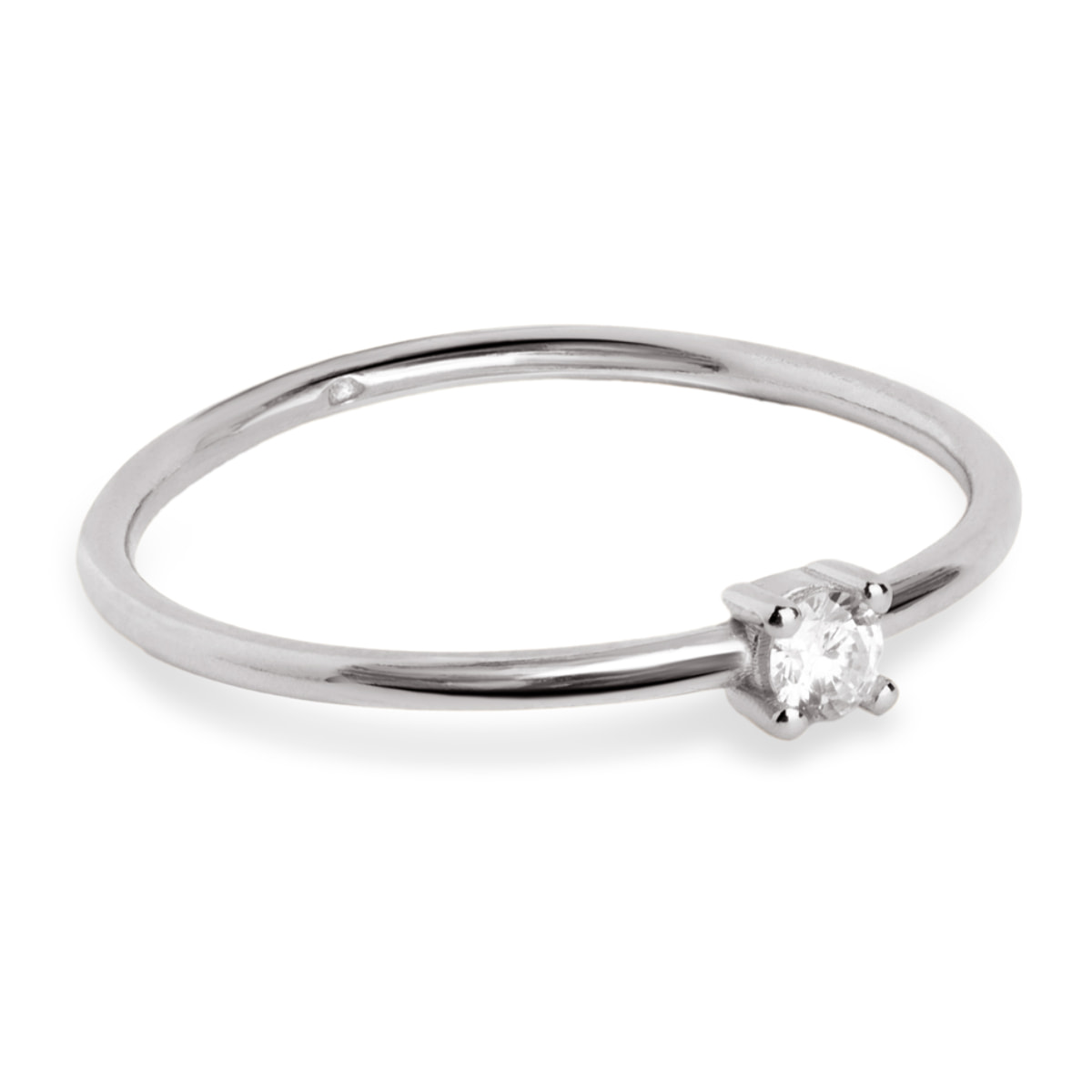 Anillo Single Spark Plata