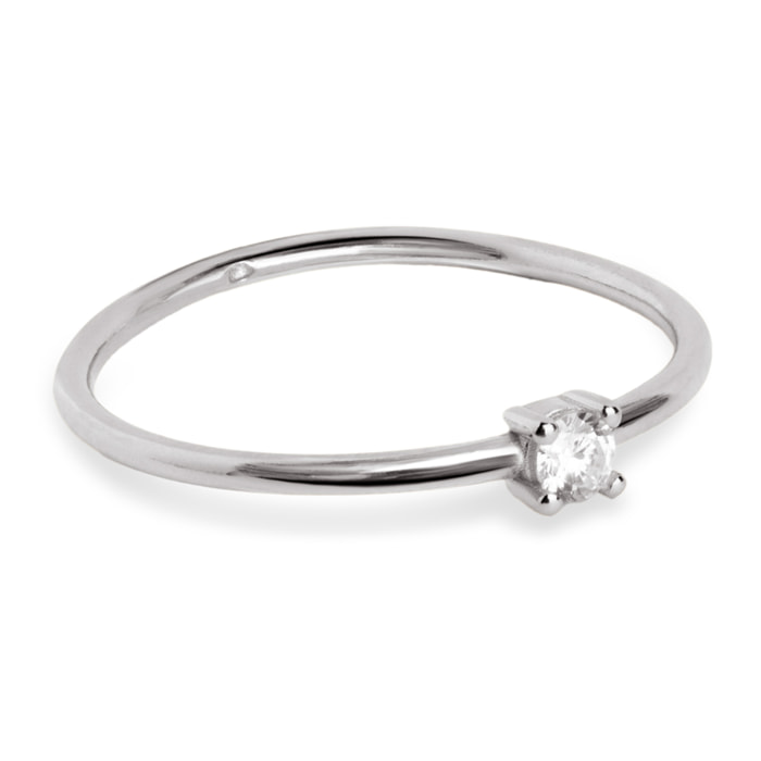 Anillo Single Spark Plata