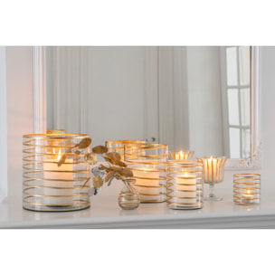 J-Line Chandelier - verre doré/transparent - extra large