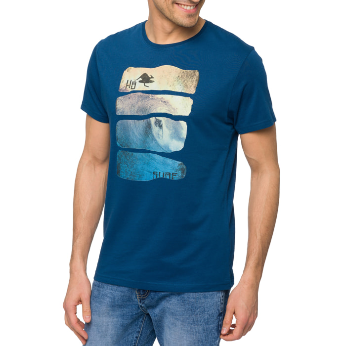 Camiseta Hot Buttered WAVES Azul Claro