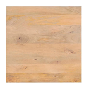 Mesa Comedor Madera Mango Metal Marrón 70x70x75 Cm