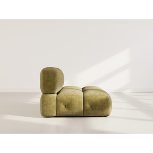 Grace - module d'assise en velours texturé - Vert Olive