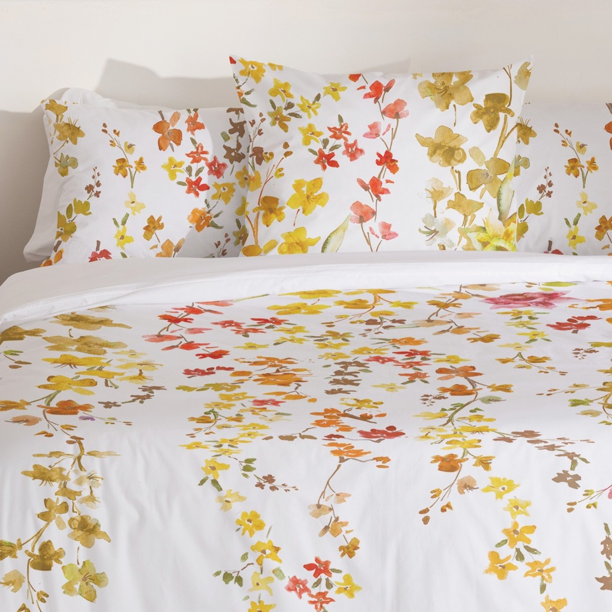 Housse de couette HAKU JAUNE 100% coton 79 cm/2