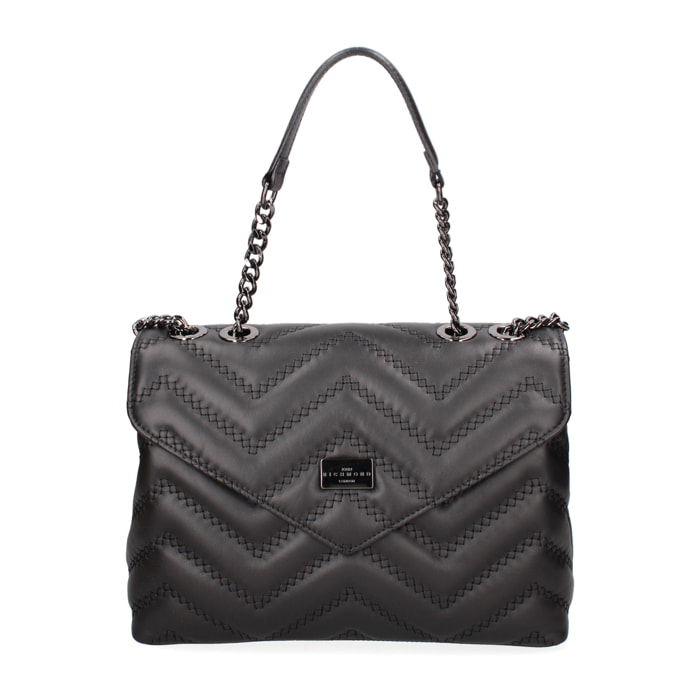 Borsa a spalla da donna In Vera pelle Made in Italy 24x15,5x7 cm