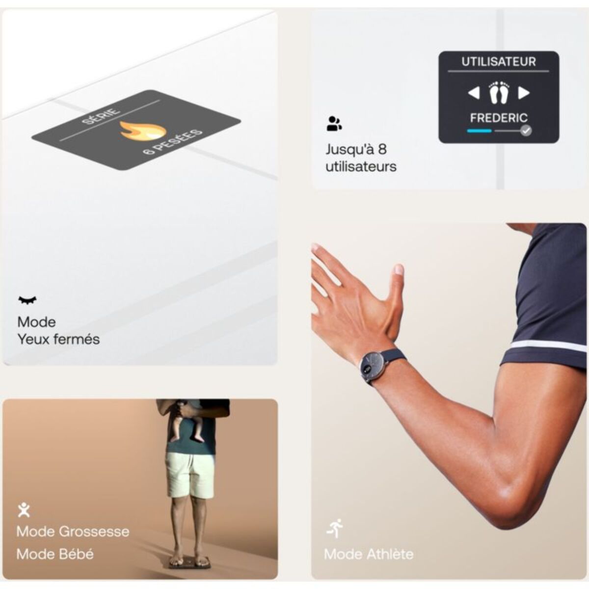 Pèse personne connecté WITHINGS Body Comp Blanc