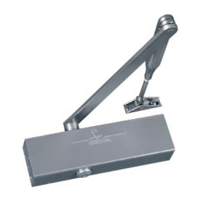 Ferme-porte GR200 bras standard argent GROOM - Force 2/4 - frein à l'ouverture CE EN1154 - GR200111