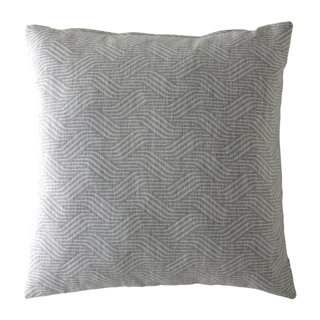 Lot de 2 housses de coussin jacquard TEVERE-B 50x50 cm gris